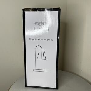 Marycele Candle Warmer Lamp with Timer Dimmer, New In Box Metal Arm Glass Shade